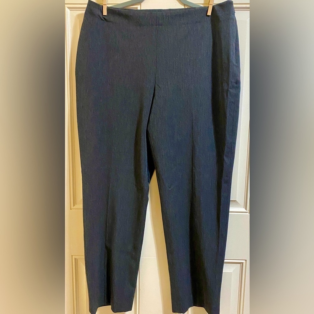 Talbots 14P Women’s Classic Slim Fit Side Zipper Dark Gray Pants EUC Retail $79